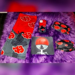 Naruto 5 Item Face Mask iPhone Case and Computer Mousepad Bundle